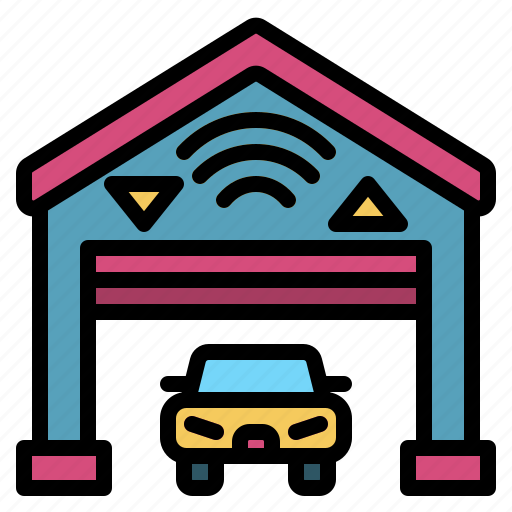 Smarthome, garage, car, vehicle, warehouse, smart icon - Download on Iconfinder