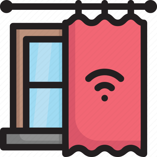 Curtain, digital, network, smart home, technology, window, wireless icon - Download on Iconfinder