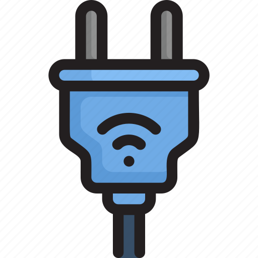 Digital, electric, network, plug, smart home, technology, wireless icon - Download on Iconfinder