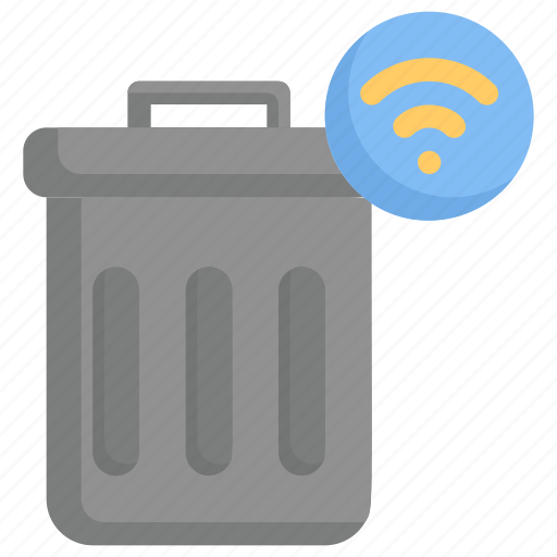 Can, digital, garbage, network, smart home, technology, trash icon - Download on Iconfinder