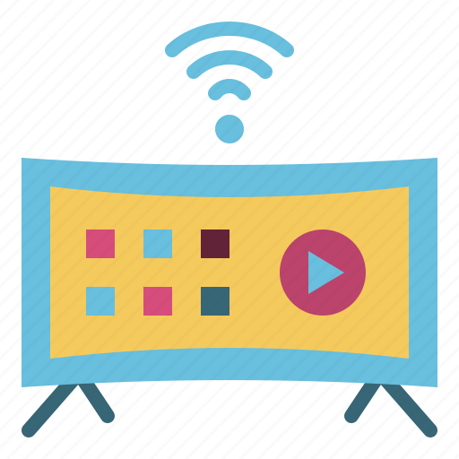 Smarthome, smarttv, television, screen, monitor, remote icon - Download on Iconfinder