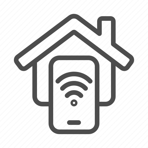 Smart home, smart, home, house, remote control, smartphone, mobile phone icon - Download on Iconfinder