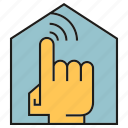 finger, home, house, smart home, touch 