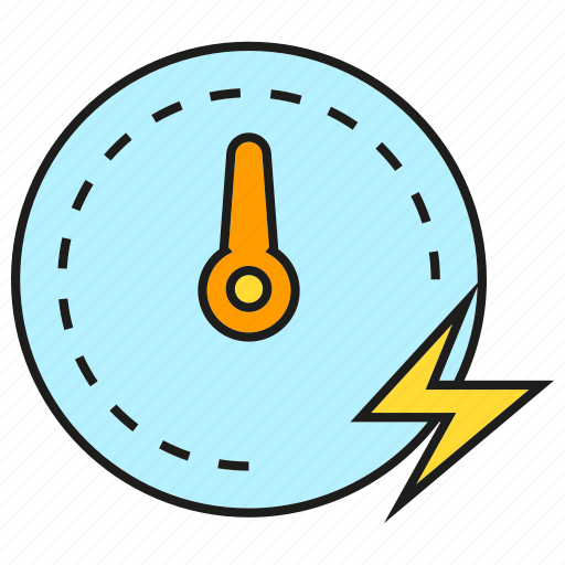 Bolt, electricity, energy, gauge, measure, meter, power icon - Download on Iconfinder