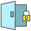 door, key, lock, security 