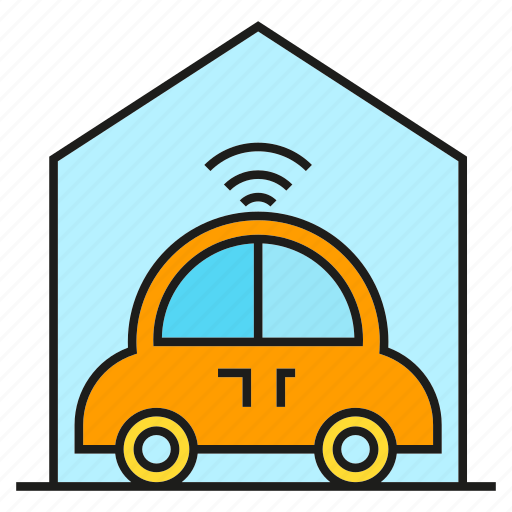Garage, house, smart car, vehicle icon - Download on Iconfinder