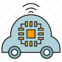 chip, electric car, microchip, smart car, vehicle