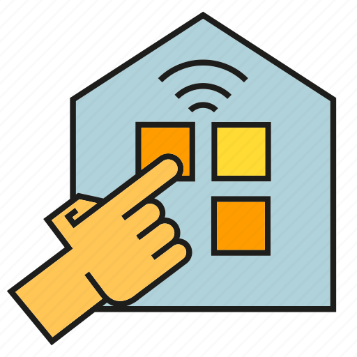 Finger, hand, home automation, house, smart home, touch icon - Download on Iconfinder