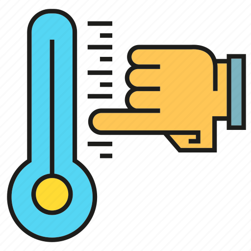 Finger, hand, thermometer, thermostat icon - Download on Iconfinder