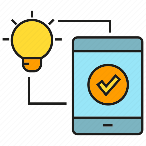 Control, electricity, light bulb, mobile, phone, remote, sync icon - Download on Iconfinder