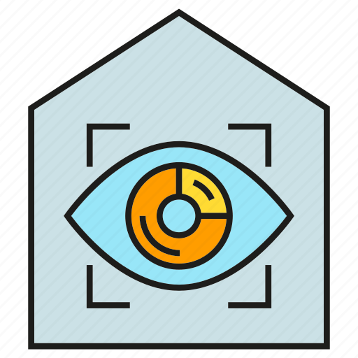Eye scan, home security, house, iris scan, security icon - Download on Iconfinder