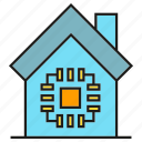 chip, home automation, house, microchip, smart home 