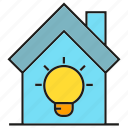 electricity, home, house, light bulb