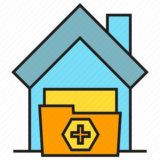 Folder, home, house, medical home, nursing home icon - Download on Iconfinder