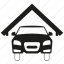 car, garage, home, roof