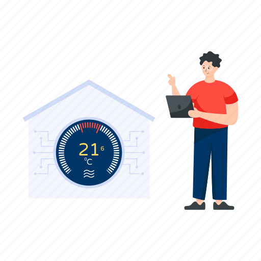 Household appliance, home appliance, thermostat, home temperature, house thermostat illustration - Download on Iconfinder
