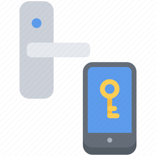 Door, house, internet, knob, lock, smart, things icon - Download on Iconfinder