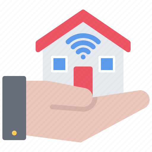 Hand, house, internet, smart, things icon - Download on Iconfinder