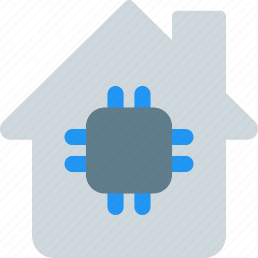 Processor, house, technology, smart icon - Download on Iconfinder