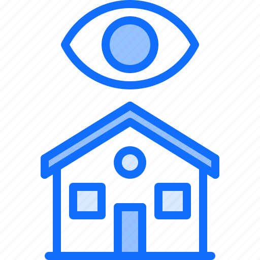 Eye, house, internet, monitoring, smart, things icon - Download on Iconfinder