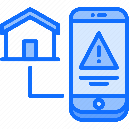Danger, house, internet, phone, smart, things, warning icon - Download on Iconfinder