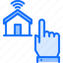 click, hand, house, internet, smart, things