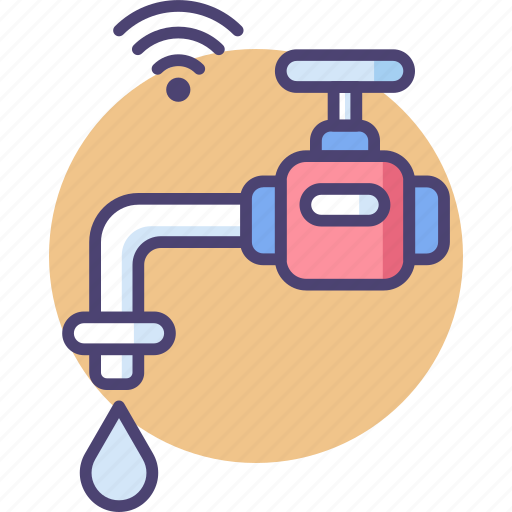 Smart, water, flow, mobile, pipe, tap, technology icon - Download on Iconfinder