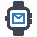 mail, smart watch, message