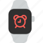 alarm, clock, time, alert, smart watch, wrist, gadget 