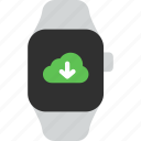 cloud, download, direction, transfer, storage, sync, smart watch