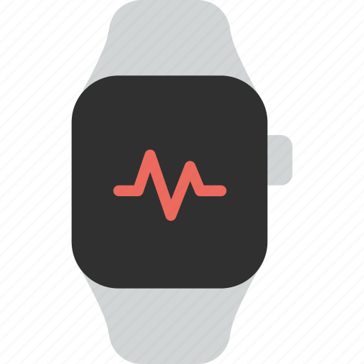 Heart rate, curve, monitor, heartbeat, cardio, smart watch, wrist icon - Download on Iconfinder