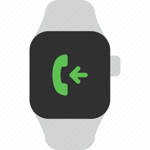 Incoming call, call, mobile, contacts, phone, arrow, smart watch icon - Download on Iconfinder