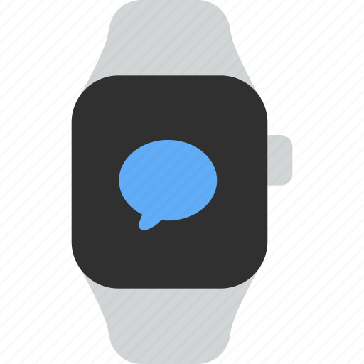 Message, speech bubble, text, speech, talk, smart watch, gadget icon - Download on Iconfinder