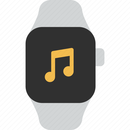 Music, note, sound, melody, smart watch, wrist, gadget icon - Download on Iconfinder