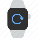 reload, refresh, arrow, restart, smart watch, wrist, gadget