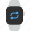 repeat, loop, refresh, sync, smart watch, wrist, tracker 