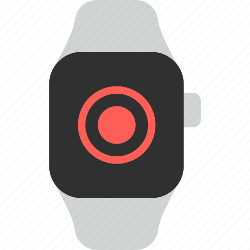 Screen recording, video, monitor, smart watch, wrist, gadget, tracker icon - Download on Iconfinder