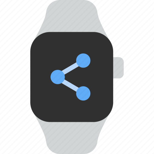 Share, connection, dots, communication, smart watch, wrist, gadget icon - Download on Iconfinder