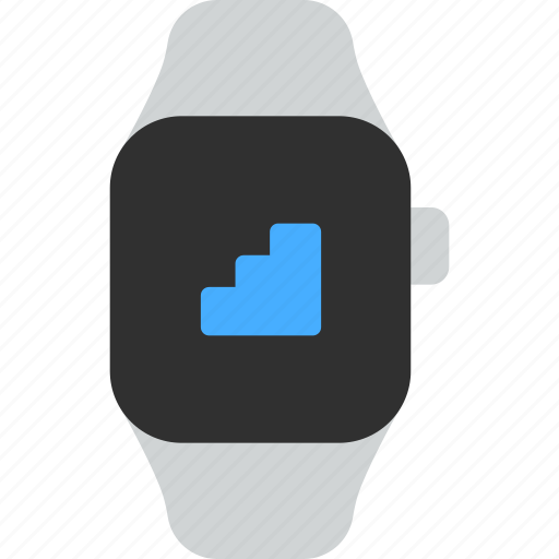 Stair, track, exercise, wellness, training, workout, smart watch icon - Download on Iconfinder