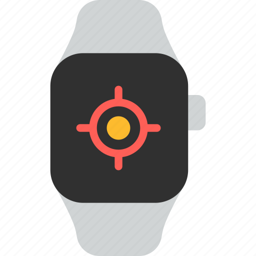 Target, location, center, mark, smart watch, wrist, gadget icon - Download on Iconfinder