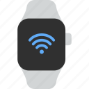 wifi, signal, wireless, internet, smart watch, wrist, gadget 