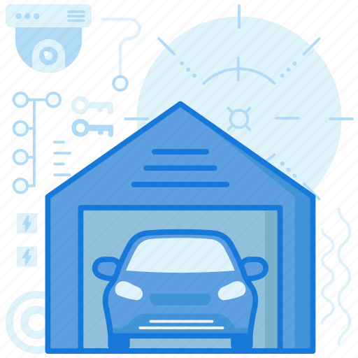 Automobile, car, garage, home, house, transportation, vehicle icon - Download on Iconfinder