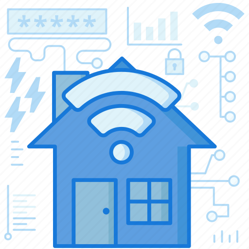 Connection, home, house, password, smart, wifi, wireless icon - Download on Iconfinder