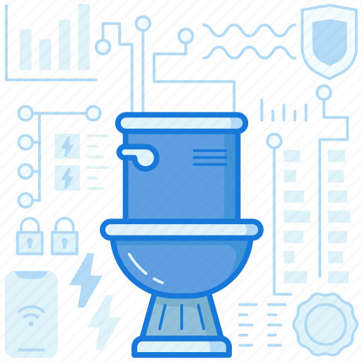 Bathroom, facilities, home, plumbing, restroom, smarthome, toilet icon - Download on Iconfinder