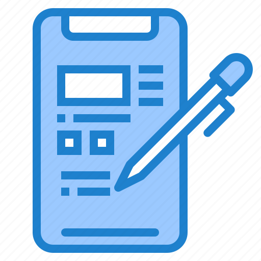 Edit, data, smartphone, mobilephone, application, device icon - Download on Iconfinder