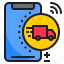delivery, smartphone, mobilephone, application, logistic 