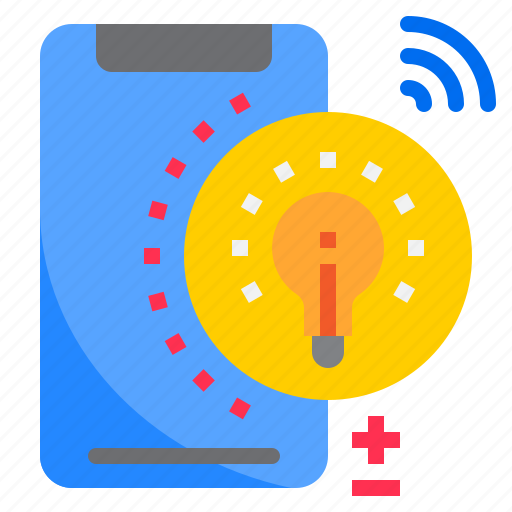 Light, smartphone, mobilephone, application, blub icon - Download on Iconfinder