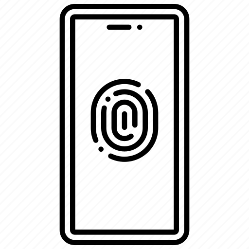 Fingerprint, phone, security icon - Download on Iconfinder