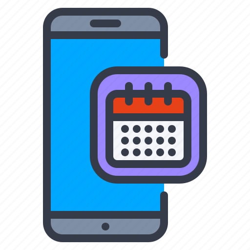 Smartphone, calendar, mobile, date, schedule icon - Download on Iconfinder