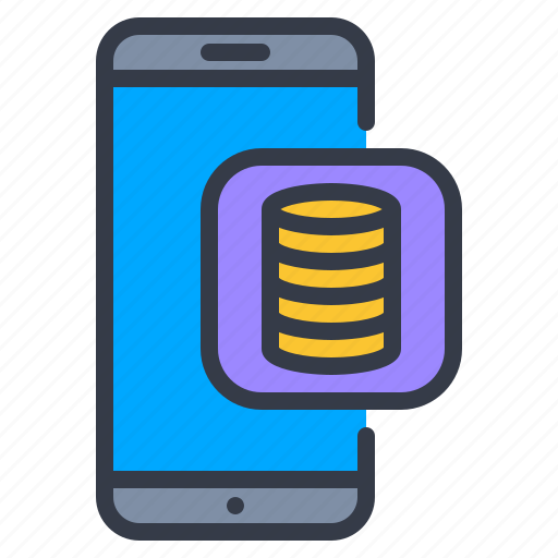 Smartphone, data, storage, database, mobile icon - Download on Iconfinder